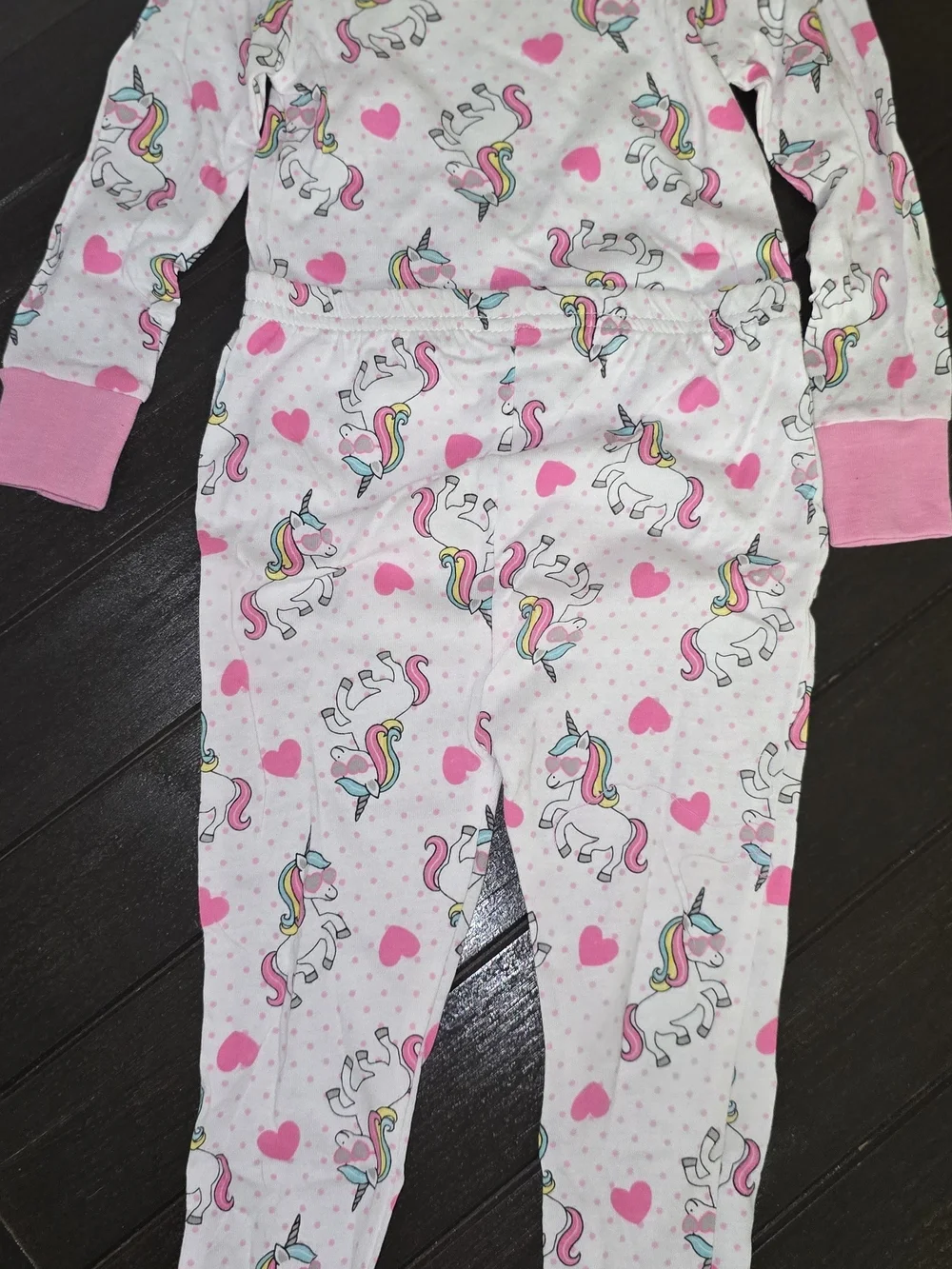 UGG White and Pink Unicorn Kids Pajama Set